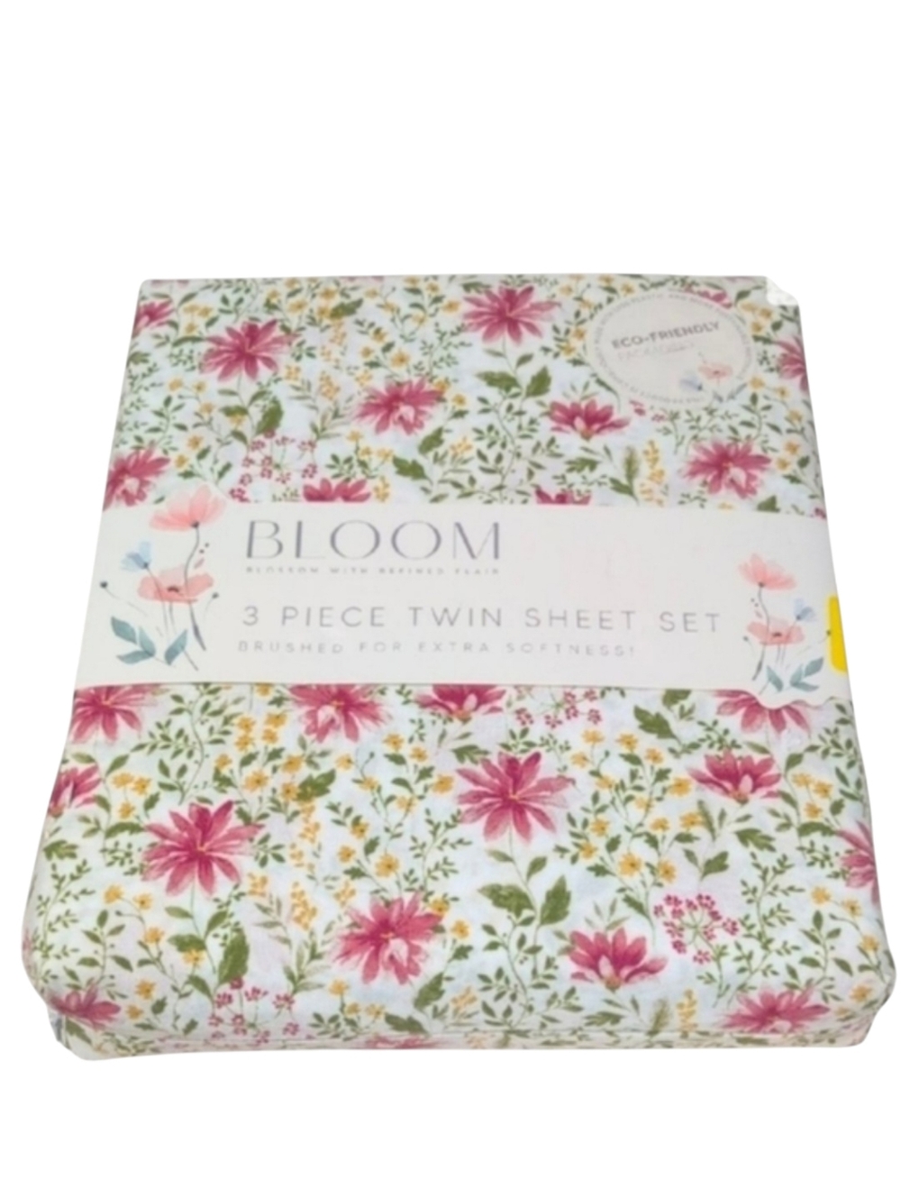 Bloom Pink and Green Floral Sheets Bedding Set
